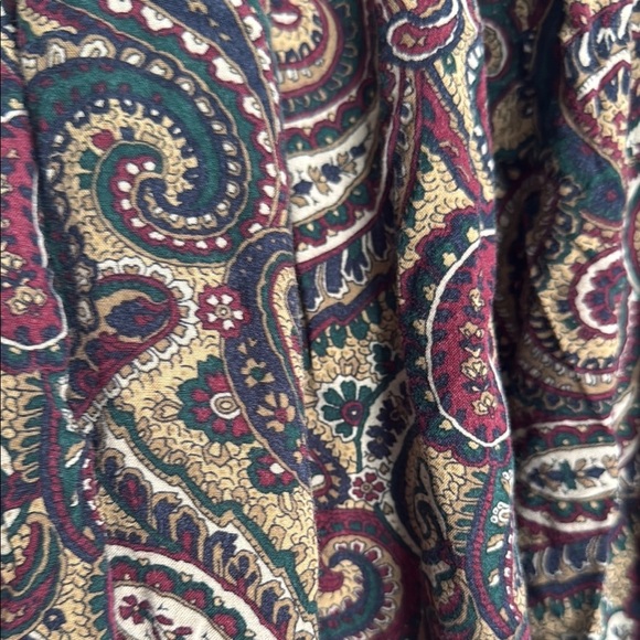 Sag Harbor Red Brown Pleated A-line Midi Skirt - Picture 2 of 3